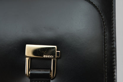 グッチ 財布 未使用 GUCCI ヴィンテージ 折財布 035.3731 エナメル ブラック【中古】
