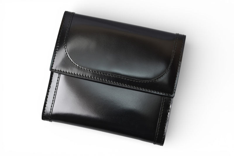 グッチ 財布 未使用 GUCCI ヴィンテージ 折財布 035.3731 エナメル ブラック【中古】