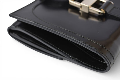 グッチ 財布 未使用 GUCCI ヴィンテージ 折財布 035.3731 エナメル ブラック【中古】