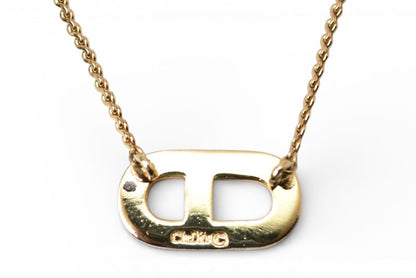 クリスチャンディオール ネックレス ヴィンテージ Christian Dior CDロゴ/ラインストーン ゴールド【中古】