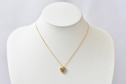 クリスチャンディオール ネックレス ヴィンテージ Christian Dior ロゴ/ハート ゴールド【中古】