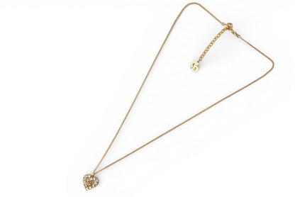 クリスチャンディオール ネックレス ヴィンテージ Christian Dior ロゴ/ハート ゴールド【中古】