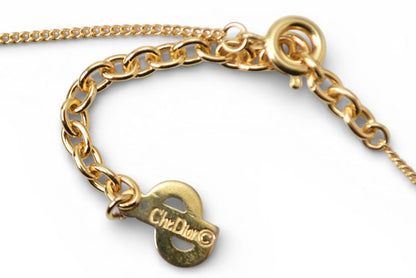 クリスチャンディオール ネックレス ヴィンテージ Christian Dior ロゴ/ハート ゴールド【中古】