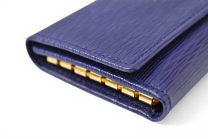 【中古】 バリー キーケース 4連 BALLY レザー ブルー 青 ネイビー系 シルバー金具 レディース メンズ ユニセックス 鍵 カギ ケース スリム コンパクト ブランド 希少 ギフト プレゼント