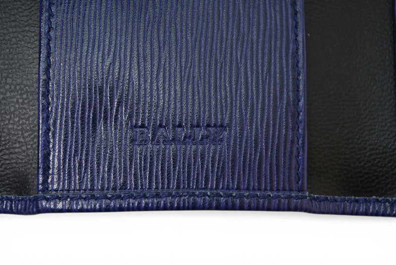 【中古】 バリー キーケース 4連 BALLY レザー ブルー 青 ネイビー系 シルバー金具 レディース メンズ ユニセックス 鍵 カギ ケース スリム コンパクト ブランド 希少 ギフト プレゼント