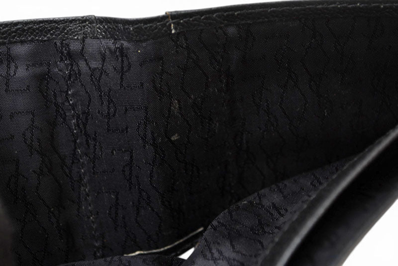 サンローランパリ 財布/折財布 SAINT LAURENT PARIS ヴィンテージ 二つ折財布 YSL ブラック【中古】