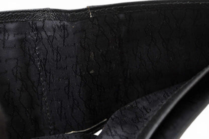 サンローランパリ 財布/折財布 SAINT LAURENT PARIS ヴィンテージ 二つ折財布 YSL ブラック【中古】