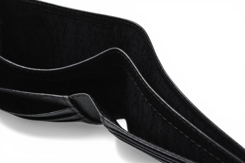 サンローランパリ 財布/折財布 SAINT LAURENT PARIS ヴィンテージ 二つ折財布 YSL ブラック【中古】