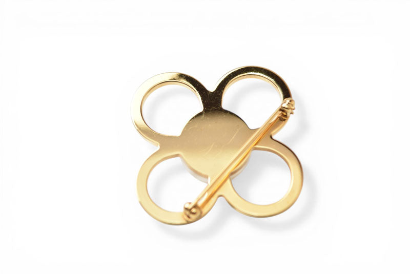 ルイヴィトン ピンブローチ LOUIS VUITTON ブローチ モノグラムフラワー ゴールド/パールモチーフ LOUIS VUITTON アクセサリー レディース ロゴ【中古】
