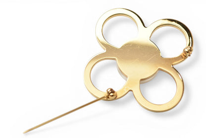 ルイヴィトン ピンブローチ LOUIS VUITTON ブローチ モノグラムフラワー ゴールド/パールモチーフ LOUIS VUITTON アクセサリー レディース ロゴ【中古】