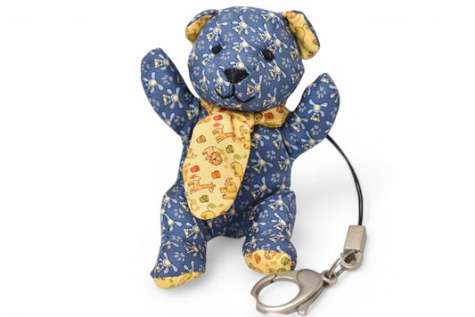 サルヴァトーレフェラガモ チャーム テディベア/クマ Salvatore Ferragamo ブルー/イエロー【中古】