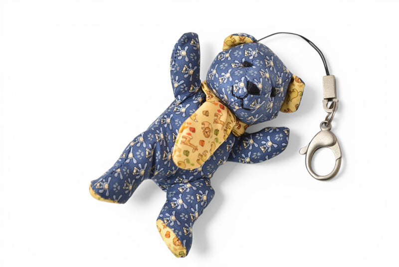 サルヴァトーレフェラガモ チャーム テディベア/クマ Salvatore Ferragamo ブルー/イエロー【中古】