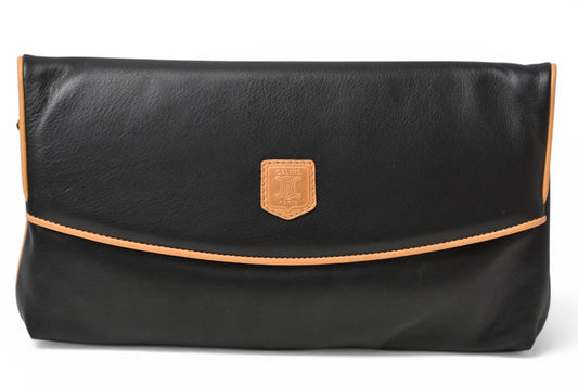 セリーヌ クラッチポーチ/クラッチバッグ CELINE ヴィンテージ トリオンフ ブラック【中古】