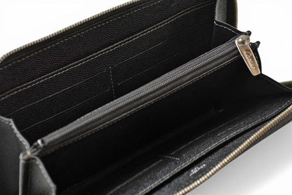 カルティエ 財布 メンズ Cartier 長財布 レザー サントス ブラック【中古】