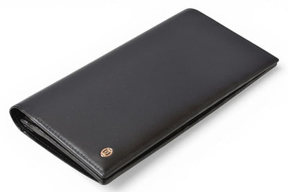 カルティエ 財布 メンズ Cartier 長財布 レザー パシャ ブラック/シルバー メンズ/レディース【中古】