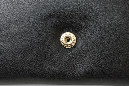 ブルガリ 財布 BVLGARI ブルガリ・ブルガリ レザー ブラック ゴールド金具 33625 【中古】