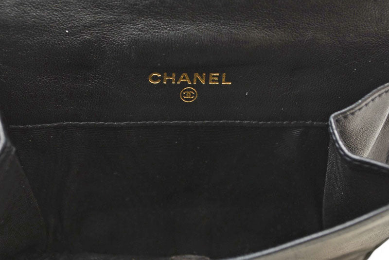 シャネル 財布/二つ折 CHANEL 折財布 ココマーク ブラック【中古】