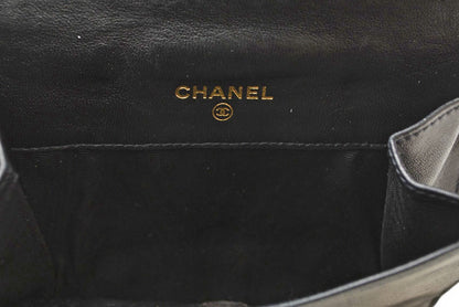 シャネル 財布/二つ折 CHANEL 折財布 ココマーク ブラック【中古】