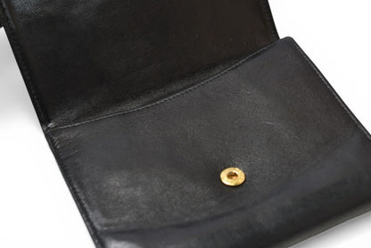 シャネル 財布/二つ折 CHANEL 折財布 ココマーク ブラック【中古】