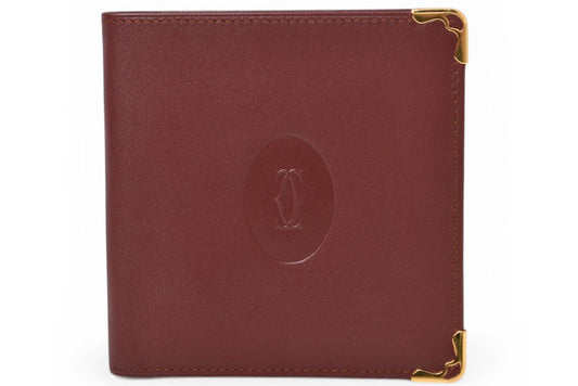 カルティエ 折財布/二つ折り財布 ヴィンテージ Cartier メンズ マスト ドゥ カルティエ ボルドー 73184192【中古】