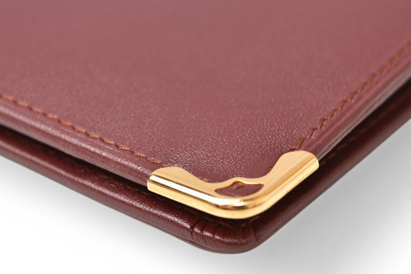 カルティエ 折財布/二つ折り財布 ヴィンテージ Cartier メンズ マスト ドゥ カルティエ ボルドー 73184192【中古】