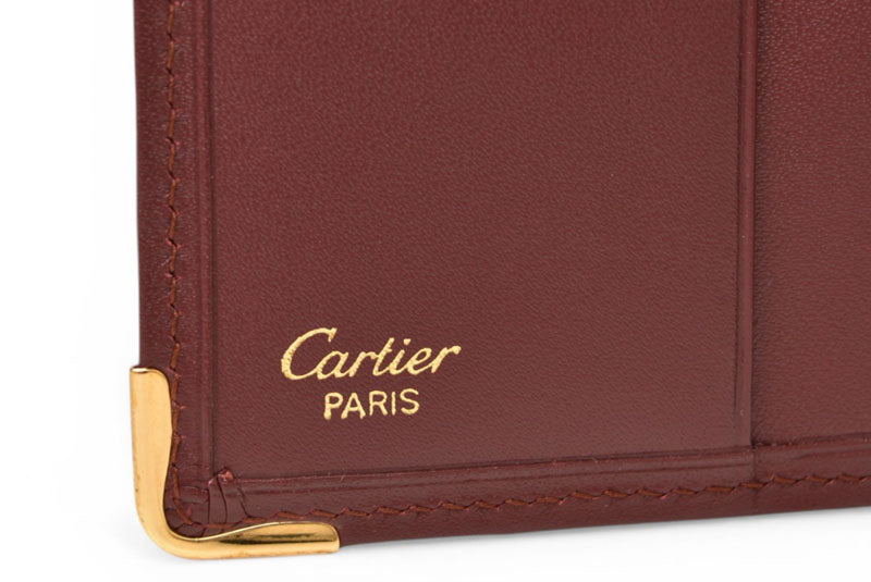 カルティエ 折財布/二つ折り財布 ヴィンテージ Cartier メンズ マスト ドゥ カルティエ ボルドー 73184192【中古】