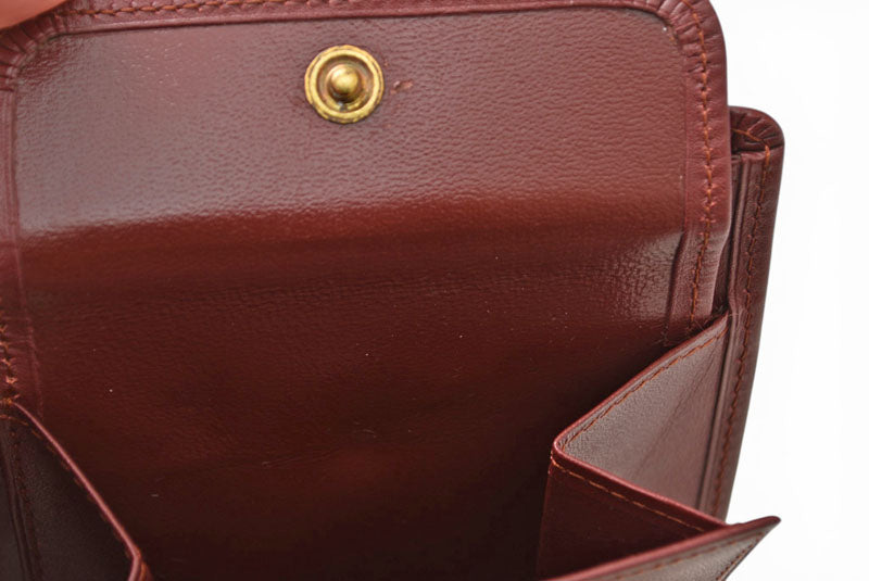 カルティエ 折財布/二つ折り財布 ヴィンテージ Cartier メンズ マスト ドゥ カルティエ ボルドー 73184192【中古】