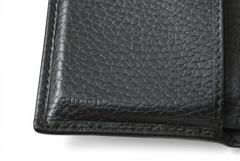 グッチ ミニ財布/三つ折り GUCCI 折財布 474746 PETITE MARMONT/プチマーモント ブラック【中古】