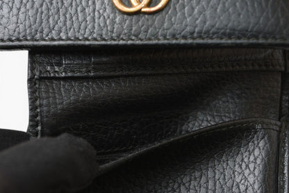 グッチ ミニ財布/三つ折り GUCCI 折財布 474746 PETITE MARMONT/プチマーモント ブラック【中古】
