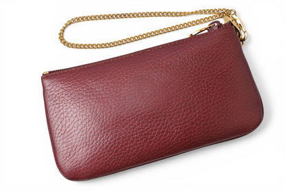カルティエ コインケース/カードケース/ポーチ ヴィンテージ Cartier マスト ドゥ カルティエ ボルドー チェーン付【中古】