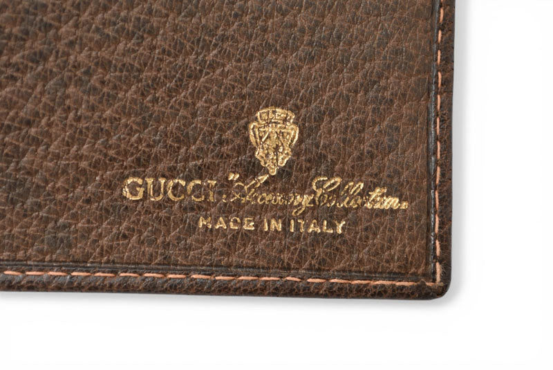 グッチ 二つ折り財布 シェリーライン オールドグッチ GUCCI Accessory Collection GGプラス ベージュ ブラウン ウェビングライン ヴィンテージ 希少 レア【中古】