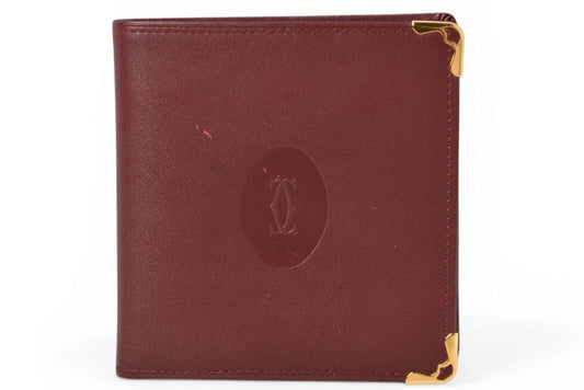 カルティエ 折財布/二つ折り財布 ヴィンテージ Cartier メンズ マスト ドゥ カルティエ ボルドー 73184192【中古】