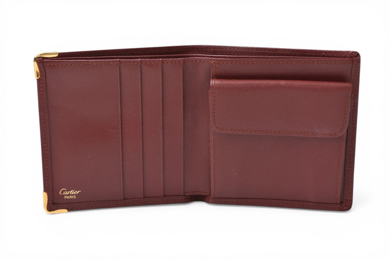 カルティエ 折財布/二つ折り財布 ヴィンテージ Cartier メンズ マスト ドゥ カルティエ ボルドー 73184192【中古】