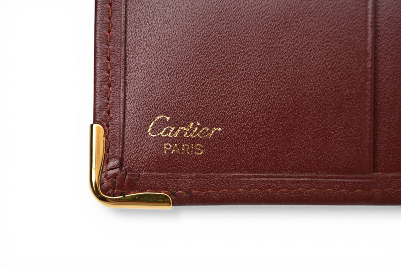 カルティエ 折財布/二つ折り財布 ヴィンテージ Cartier メンズ マスト ドゥ カルティエ ボルドー 73184192【中古】