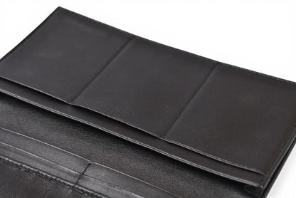 【中古】 サルヴァトーレ フェラガモ 長財布 Salvatore Ferragamo ガンチーニ 型押し レザー ブラック 黒 シルバーロゴ 二つ折り メンズ レディース ユニセックス 希少 レア