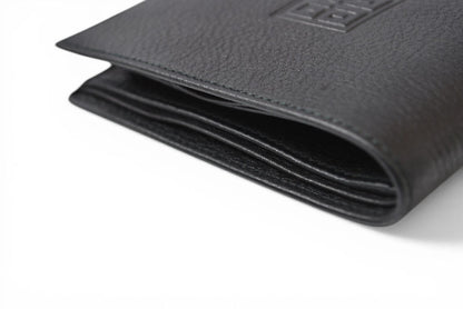 【中古】 ジバンシィ 二つ折り財布 4Gロゴ 型押し レザー ブラック 黒 GIVENCHY GENTLEMAN PARIS ヴィンテージ メンズ コンパクト 希少 レア