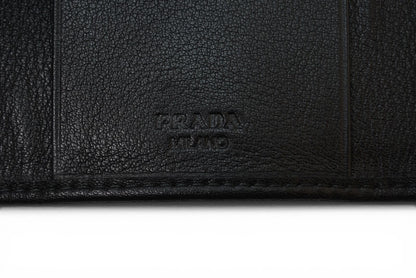 プラダ キーケース/キーホルダー PRADA 6連 レザー NERO/ブラック シルバー金具【中古】