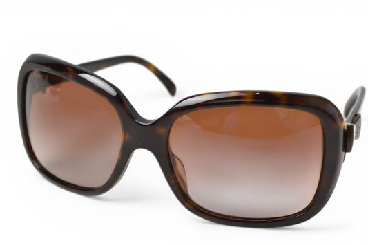 シャネル サングラス リボンモチーフ CHANEL 5171-A c.714/3B べっ甲調 ブラウングラデーション ココマーク CCマーク レディース【中古】