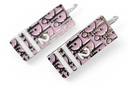 クリスチャンディオール ピアス Christian Dior トロッター ライトピンク/シルバー【中古】