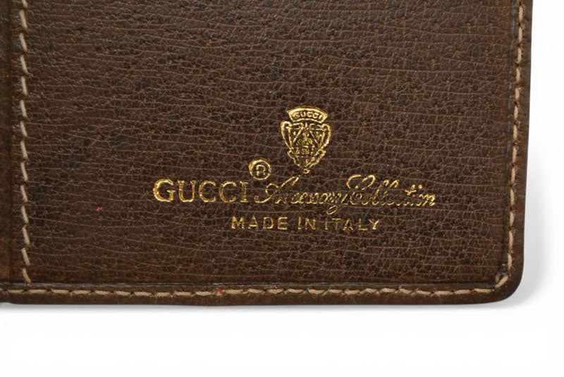 グッチ 財布/札入れ オールドグッチ GUCCI Accessory Collection GGプラス ベージュ ブラウン ウェビングライン ヴィンテージ 希少 レア【中古】
