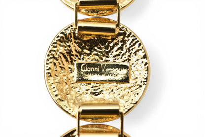 【中古】ヴェルサーチ ブレスレット メデューサ ゴールド ラインストーン GIANNI VERSACE メンズ レディース
