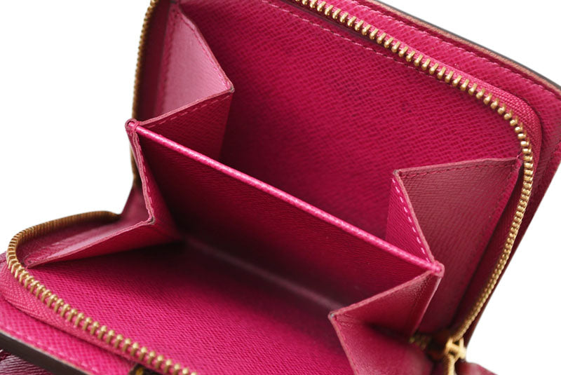 ルイヴィトン 財布/二つ折り LOUIS VUITTON 折財布/コンパクト・ジップ モノグラム・ペルフォ フューシャ M95188【中古】
