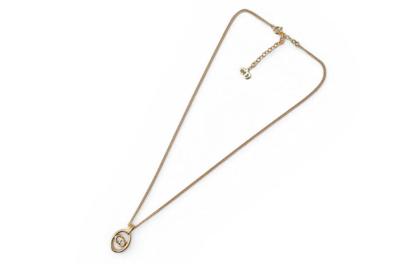 クリスチャンディオール ネックレス/ペンダント Christian Dior ヴィンテージ CDロゴ ゴールド【中古】