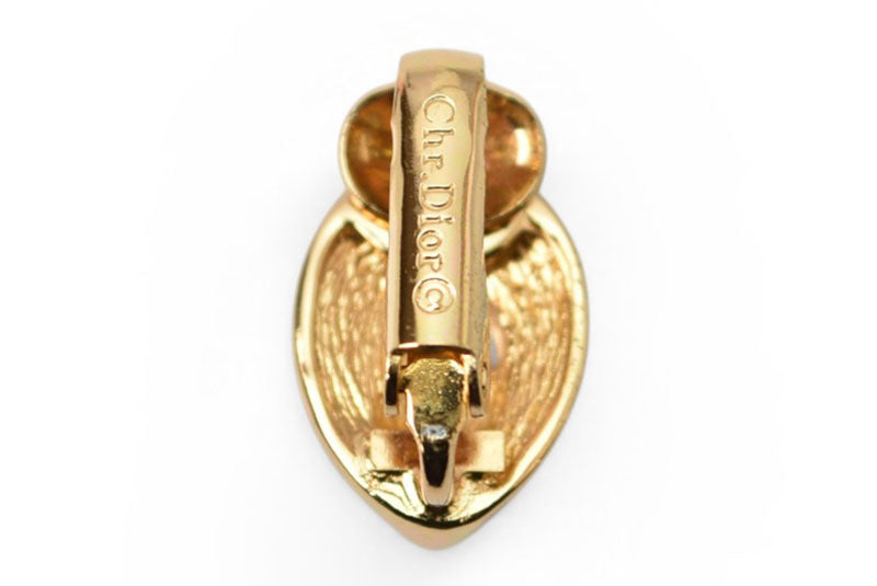 クリスチャンディオール イヤリング 片方のみ Christian Dior ヴィンテージ ラインストーン ゴールド【中古】