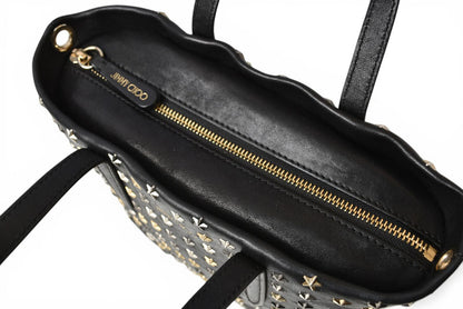 ジミーチュウ ハンドバッグ/ショルダーバッグ JIMMY CHOO 2way ミニサラ/MINISARA レザー スタースタッズ ブラック/ミックス【中古】
