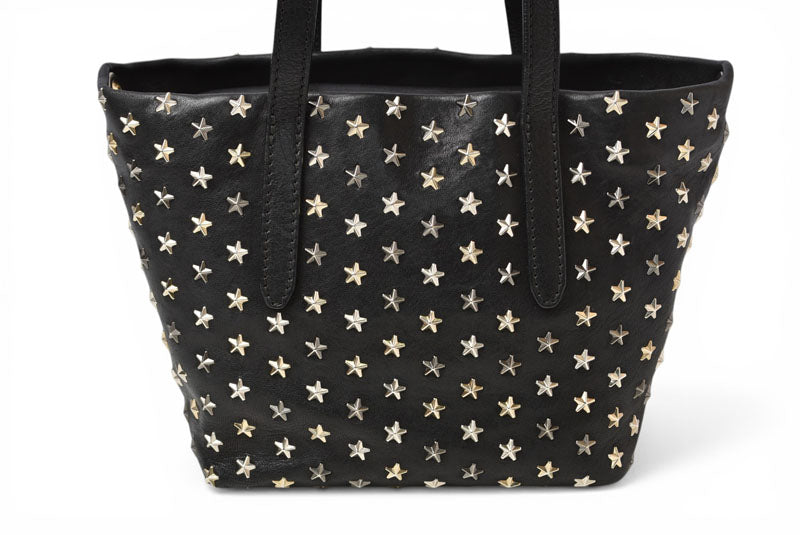 ジミーチュウ ハンドバッグ/ショルダーバッグ JIMMY CHOO 2way ミニサラ/MINISARA レザー スタースタッズ ブラック/ミックス【中古】