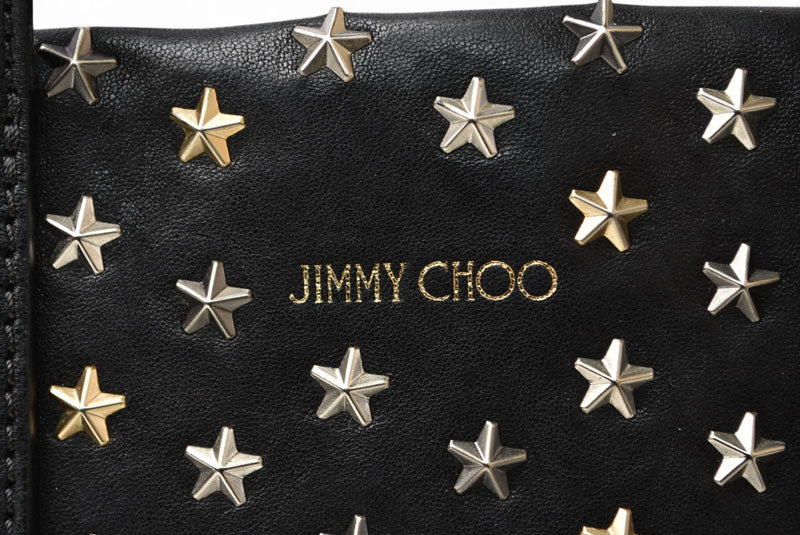 ジミーチュウ ハンドバッグ/ショルダーバッグ JIMMY CHOO 2way ミニサラ/MINISARA レザー スタースタッズ ブラック/ミックス【中古】