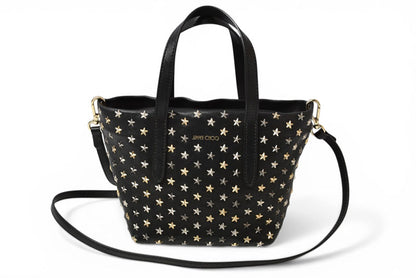 ジミーチュウ ハンドバッグ/ショルダーバッグ JIMMY CHOO 2way ミニサラ/MINISARA レザー スタースタッズ ブラック/ミックス【中古】