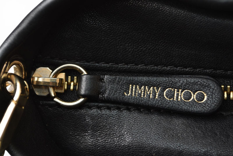 ジミーチュウ ハンドバッグ/ショルダーバッグ JIMMY CHOO 2way ミニサラ/MINISARA レザー スタースタッズ ブラック/ミックス【中古】
