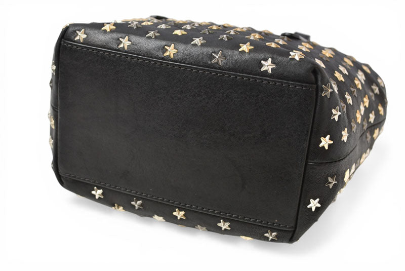ジミーチュウ ハンドバッグ/ショルダーバッグ JIMMY CHOO 2way ミニサラ/MINISARA レザー スタースタッズ ブラック/ミックス【中古】